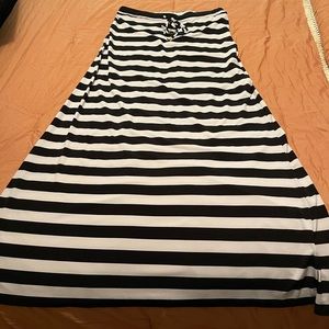 Michael kors long striped skirt